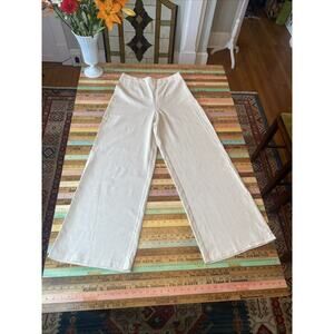 Faeriesty L LINEN Blend Wide Leg Pants Natural Vacation Lagenlook Boho